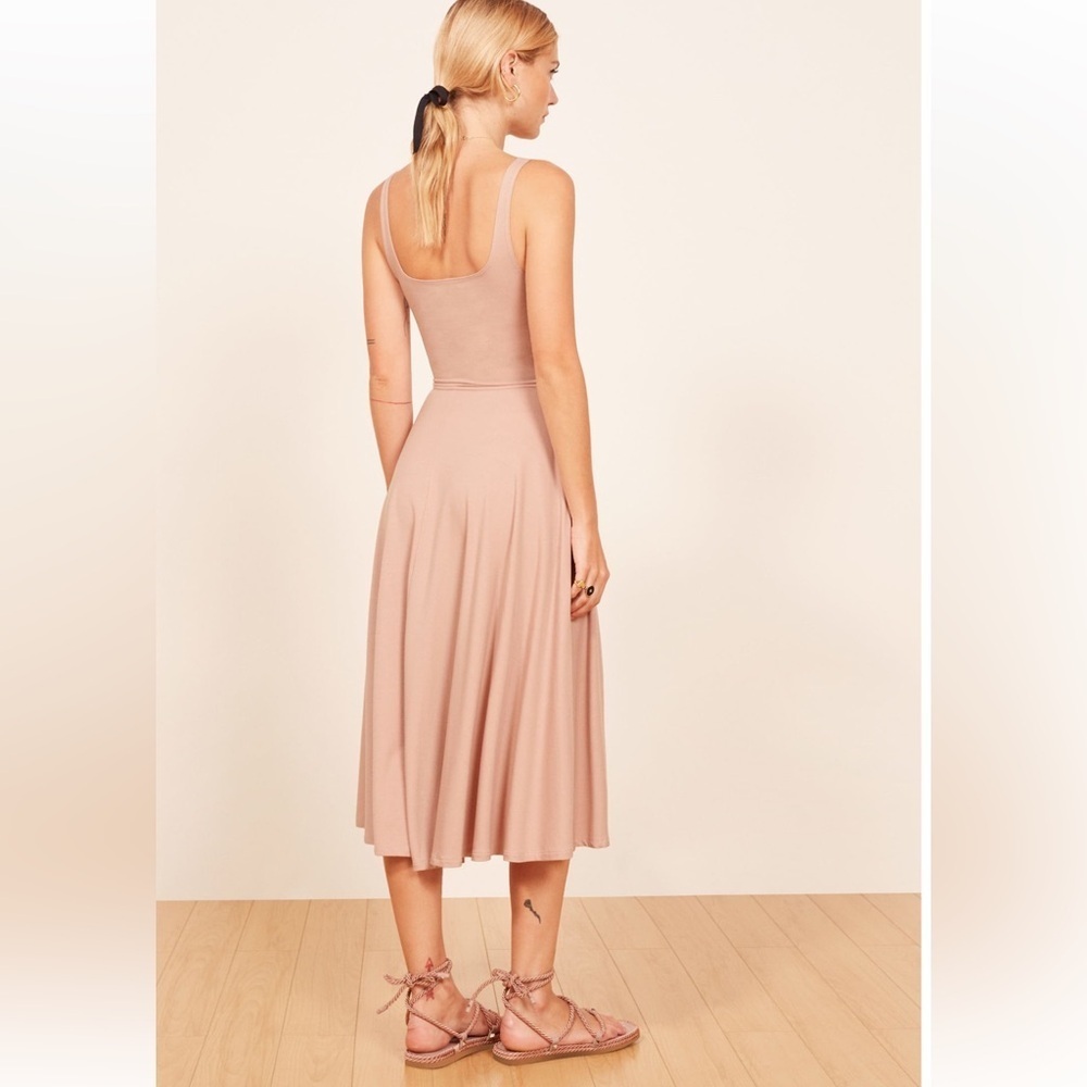 Reformation Rou Midi Dress Blush Size XL - Picture 4 of 8